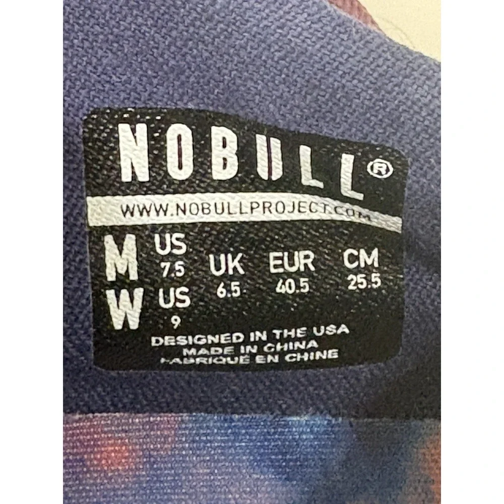 NOBULL Tie Dye Trainer Canvas Lace Up Sneakers Sz W 9 / M 7.5